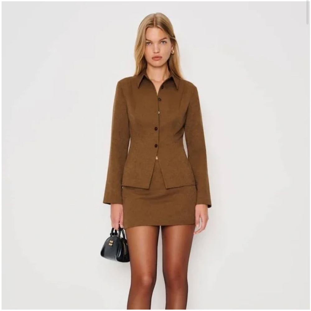 NWT REFORMATION Chloe Two Piece, Chestnut, size 4